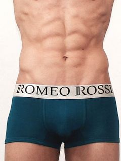 Мягкие мужские трусы хипсы серо-синего с широкой резинкой Romeo Rossi Heaps R00005 распродажа