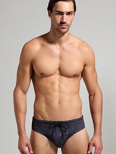 Плавки брифы с узором на вшивной резинке черного цвета Bikkembergs BKK3MSP06cBlack