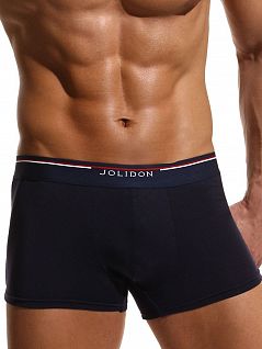 Однотонные мужские трусы боксеры темно-синего цвета Jolidon SIN206MM dark blue (темно-синий)