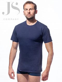 Мужская футболка с короткими рукавами и круглым вырезом Pandora JSPD M0002 T-SHIRT GIROCOLLO blu pnd