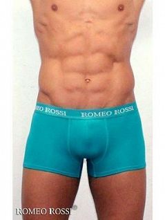 Оригинальные боксеры на заниженной посадке бирюзового цвета Romeo Rossi RTRR6005-07