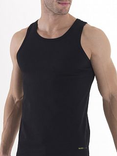 Комплект из двух хлопковых мужских маек черного цвета BlackSpade b9678 Black
