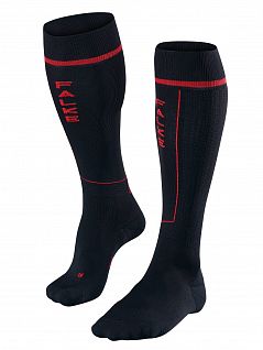 Мужские спортивные гольфы с компрессионным эффектом FALKE 16064 Impulse (муж.) Черный-красный 3008