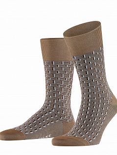 Эластичные носки с оригинальным дизайном Falke 12408 Strap Boundary SO (муж.) Бежевый (4171)