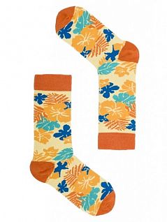 Веселые желтые носки унисекс "Tahiti Day" Sammy Icon