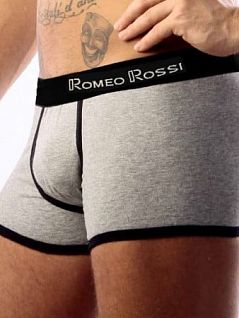Мужские трусы хипсы из хлопка серого цвета ROMEO ROSSI 0-1RR365-103
