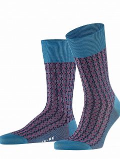 Мужские носки с жаккардовым узором Falke 12410 Infrastructure SO (муж.) Синий 6508