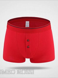 Яркие боксеры из мягкого хлопка красного цвета Romeo Rossi R6001-8
