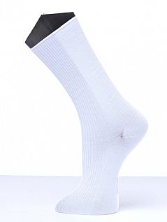Удобные мужские носки из бамбуковой вискозы белого цвета HOM Bio Bamboo 05150cW5