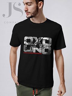 Футболка прямого фасона с укрепленным плечевым швом Oxouno JSOXO 0888 KULIR 04 Big boy U-вырез черный