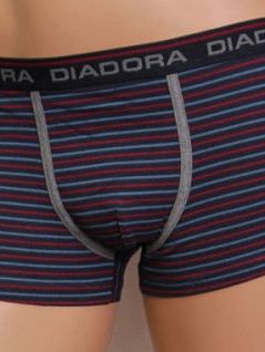 Мягкие мужские трусы боксеры темно-синего цвета в полоску Diadora DIB05873S вариант 1