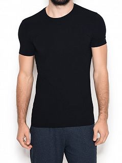 Приталенная футболка из модала с добавлением эластана Ermenegildo Zegna н2м200060ез Черный
