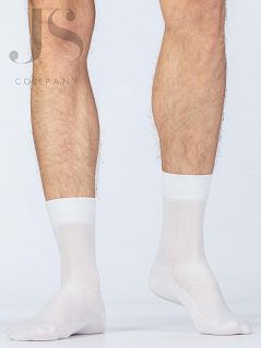 Летние носки из хлопка вывязанные техникой платировки (сетка) Omsa JSACTIVE 103 (5 пар) bianco