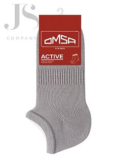 Укороченные носки из хлопка и полиамида Omsa JSACTIVE 119 (5 пар) grigio chiaro oms
