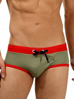Мужские купальные плавки хипсы хаки Oboy Summer Boys 5082c76