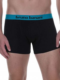 Набор боксеров из хлопка и эластана (2шт) Bruno Banani 22011388бруно Голубой-черный () 2641