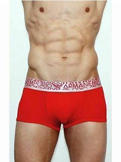 Стильные боксеры из 100% модала красного цвета Emporio Armani RTEA00041