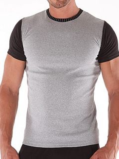 Мужская серая спортивная футболка из хлопка Oboy Sport Boys 8027c03