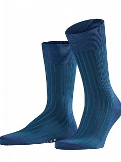 Эластичные носки на фиксирующей резинке Falke 14648 Shadow SO (муж.) Синий 6505