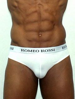 Современные мужские брифы белого цвета Romeo Rossi R2006-1
