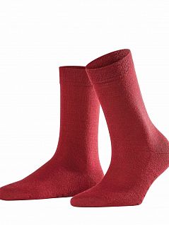 Носки на плоских швах и отличный климат-контроль FALKE 47488 Softmerino (жен.) Бордовый (8010)