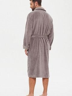 Невероятно мягкий халат из петельчатой махры PECHE MONNAIE EV26495бежево-серый