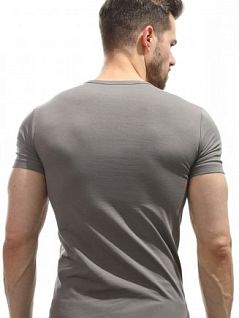 Комфортная футболка из хлопка и эластана Jolidon DT17блмФм Grey