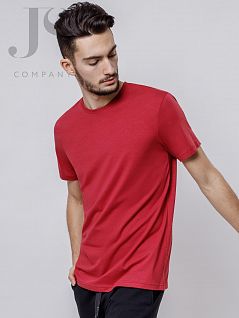 Яркая футболка из чистого хлопка прямого фасона Oxouno JSOXO 0900 KULIR 04 Big boy U-вырез чили oxo
