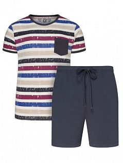 Однотонная пижама в полоску JOCKEY 510006 (муж.) Многоцветный 162