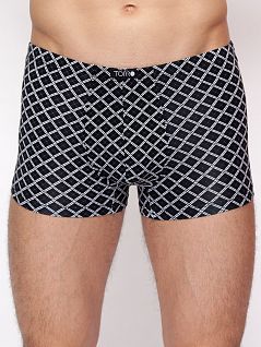 Классические мужские трусы боксеры черного цвета в клетку Torro LFTMX3117 BLACK