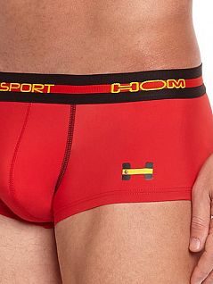 Трусы хипсы в спортивном стиле красного цвета HOM Cup Spain HOM 01080cYP