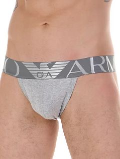 Стильные джоки на широкой резинке серого цвета Emporio Armani RT45315