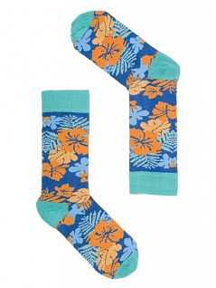 Веселые синие носки унисекс "Tahiti Night" Sammy Icon