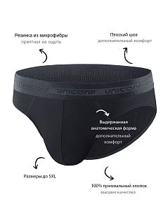 Классические слипы на пришивной резинке Uniconf VOUniconf_PB05 Черный Черный