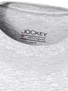 Комфортная футболка с мелкими манжетами в рубчик Jockey 120300H (муж.) Серый 981