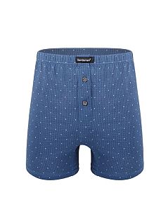 Хлопковые трусы с гульфиком на пуговицах Gentlemen DT8031гбТм Синий