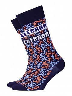 Носки Эффект телевизионной ряби и надписи «Error» Burlington 21837 Screen Error SO (муж.) Синий (6733)