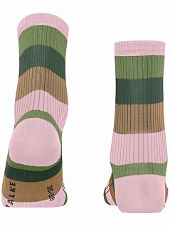 Модные носки с линейным полосатым дизайном FALKE 46427 Blocky Stripe SO Розовый 8444