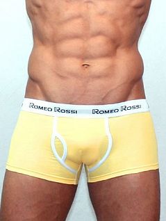 Яркие мужские трусы с гульфиком жёлтого цвета Romeo Rossi Heaps R365-13 распродажа