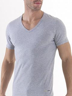 Приталенная мужская футболка серого цвета BlackSpade TENDER COTTON b9239М серый