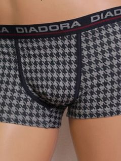 Стильные мужские трусы боксеры серого цвета с узорчатым принтом Diadora DIB05871S вариант 1
