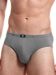 Однотонные брифы на вшивной резинке Jolidon DT194блнТм Grey