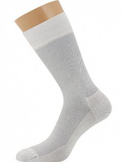 Летние мужские носки из хлопка с перфорацией Griff JSB35 CLASSIC сетка (5 пар) grigio chiaro grf