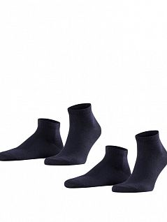 Набор хлопковых носков с усиленными зонами (2шт) Falke 14606 Happy DP SN (муж.) (2шт.) Темный-синий (6375)