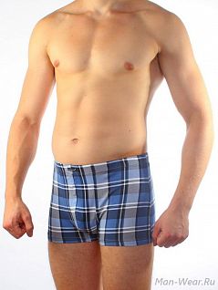 Мужские трусы в обтяжку шотландская клетка синие Gentlemen SIGS7290 распродажа