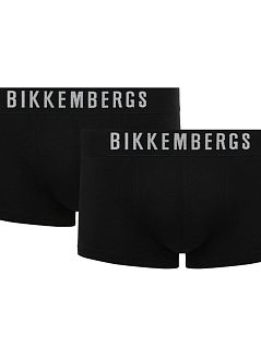Набор хлопковых хипсов на пришивной резинке черного цвета (2шт) Bikkembergs RTBKK1UTR10BI/2