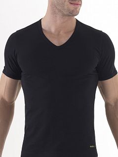 Эластичная мужская футболка черного цвета TENDER COTTON 9239 черный распродажа