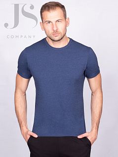 Мягкая футболка из эластичной ткани Oxouno JSOXO 0060 KULIR Slim fit U-вырез синий oxo