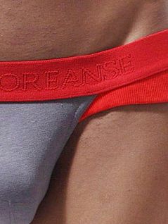 Мужские стринги серые с красным поясом в спортивном стиле Doreanse Fitness Line 1258c03 распродажа
