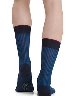 Комфортные носки на широких манжетах синего цвета GALLO AP106209c30911_OLTREMARE/TOPAZIO